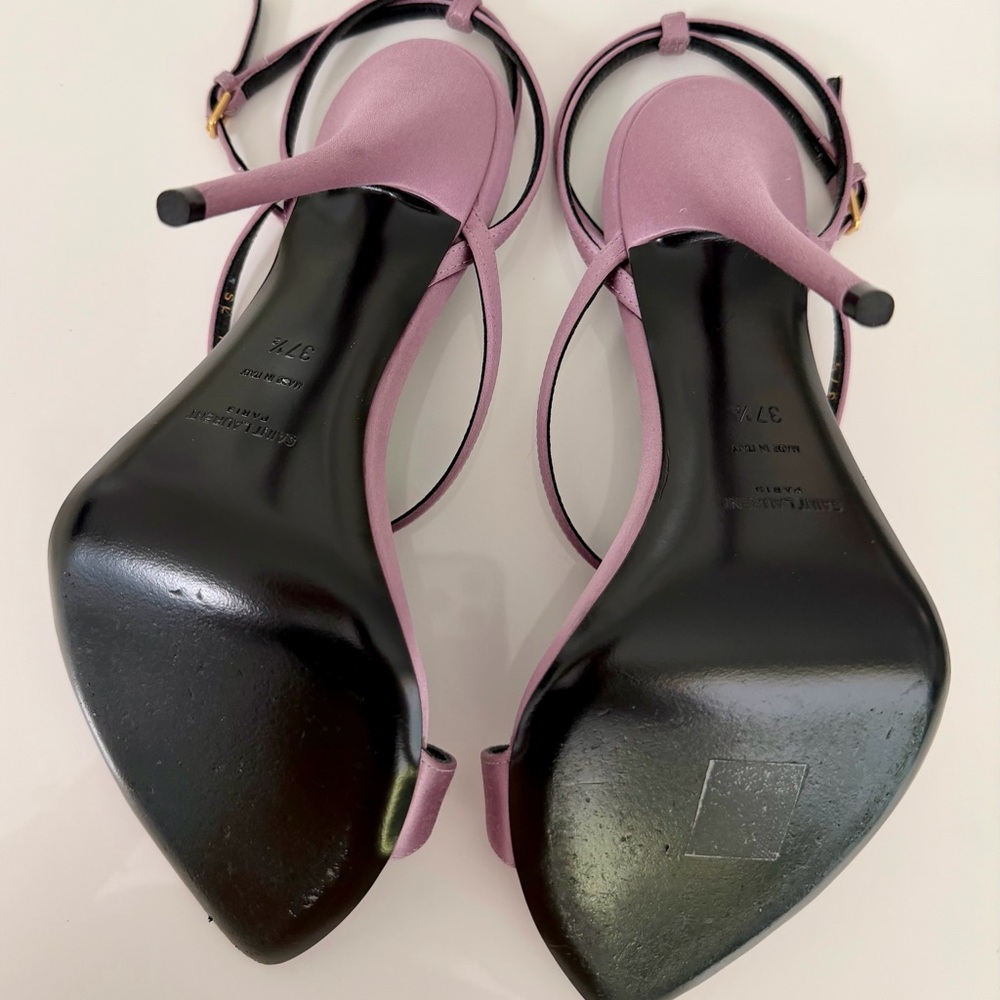 Saint Laurent ‘Dive’ ancient pink sandal heel size 37.5 - Picture 11 of 16